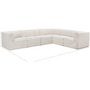 Meridian Ollie Cream Boucle Fabric Modular Sectional IMAGE 12