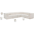 Meridian Ollie Cream Boucle Fabric Modular Sectional IMAGE 13