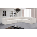 Meridian Ollie Cream Boucle Fabric Modular Sectional IMAGE 2