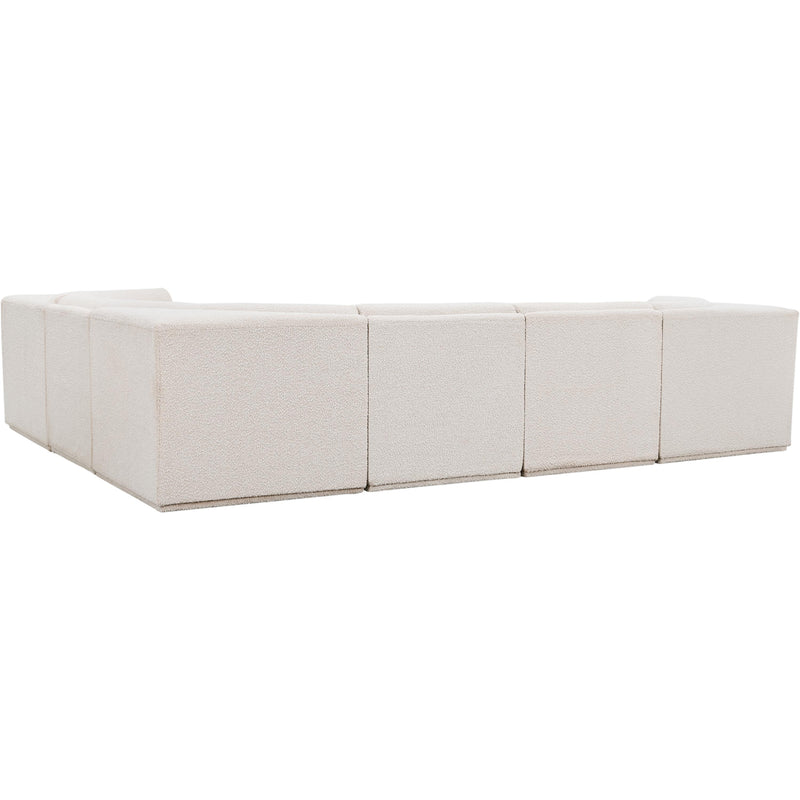 Meridian Ollie Cream Boucle Fabric Modular Sectional IMAGE 3