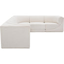 Meridian Ollie Cream Boucle Fabric Modular Sectional IMAGE 6