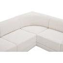 Meridian Ollie Cream Boucle Fabric Modular Sectional IMAGE 9