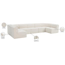 Meridian Ollie Cream Boucle Fabric Modular Sectional IMAGE 14