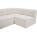 Meridian Ollie Cream Boucle Fabric Modular Sectional IMAGE 8