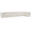 Meridian Ollie Cream Boucle Fabric Modular Sectional IMAGE 15