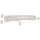 Meridian Ollie Cream Boucle Fabric Modular Sectional IMAGE 16