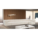 Meridian Ollie Cream Boucle Fabric Modular Sectional IMAGE 2