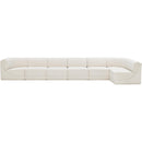 Meridian Ollie Cream Boucle Fabric Modular Sectional IMAGE 5