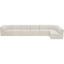 Meridian Ollie Cream Boucle Fabric Modular Sectional IMAGE 6