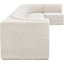 Meridian Ollie Cream Boucle Fabric Modular Sectional IMAGE 7