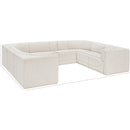 Meridian Ollie Cream Boucle Fabric Modular Sectional IMAGE 14