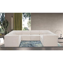 Meridian Ollie Cream Boucle Fabric Modular Sectional IMAGE 2