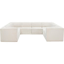 Meridian Ollie Cream Boucle Fabric Modular Sectional IMAGE 5
