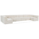 Meridian Ollie Cream Boucle Fabric Modular Sectional IMAGE 12