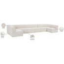 Meridian Ollie Cream Boucle Fabric Modular Sectional IMAGE 13