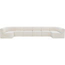 Meridian Ollie Cream Boucle Fabric Modular Sectional IMAGE 4