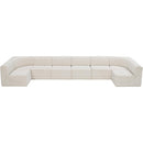 Meridian Ollie Cream Boucle Fabric Modular Sectional IMAGE 5