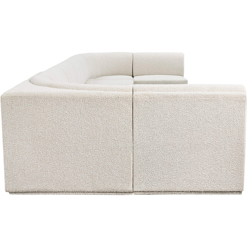 Meridian Ollie Cream Boucle Fabric Modular Sectional IMAGE 6