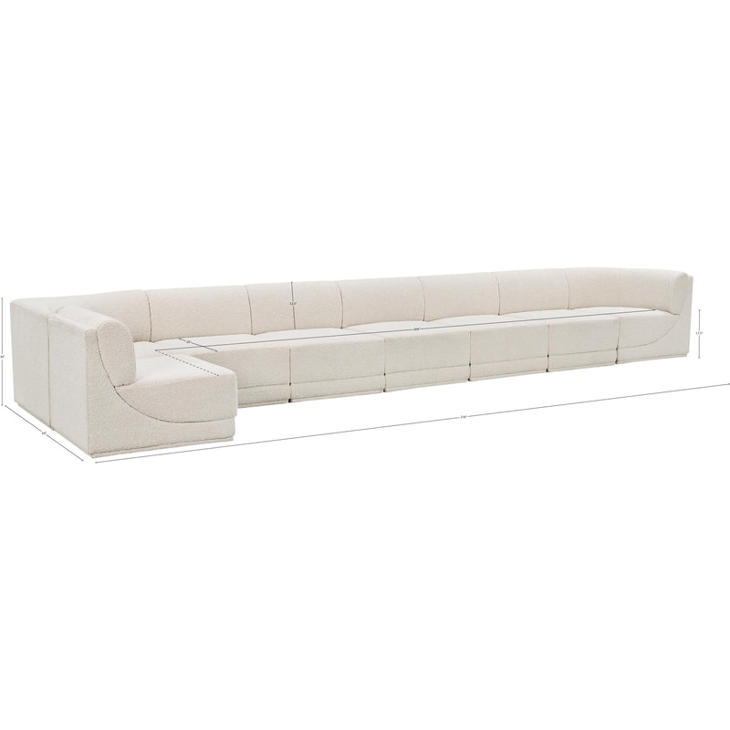 Meridian Ollie Cream Boucle Fabric Modular Sectional IMAGE 14