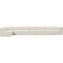 Meridian Ollie Cream Boucle Fabric Modular Sectional IMAGE 4