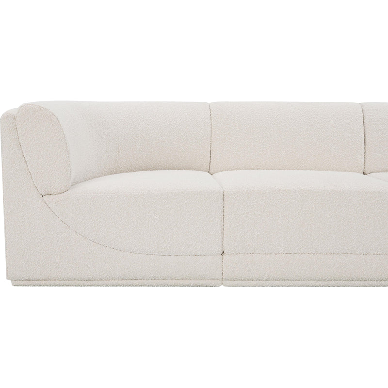 Meridian Ollie Cream Boucle Fabric Modular Sectional IMAGE 8