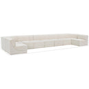 Meridian Ollie Cream Boucle Fabric Modular Sectional IMAGE 12