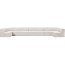 Meridian Ollie Cream Boucle Fabric Modular Sectional IMAGE 5
