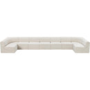 Meridian Ollie Cream Boucle Fabric Modular Sectional IMAGE 6