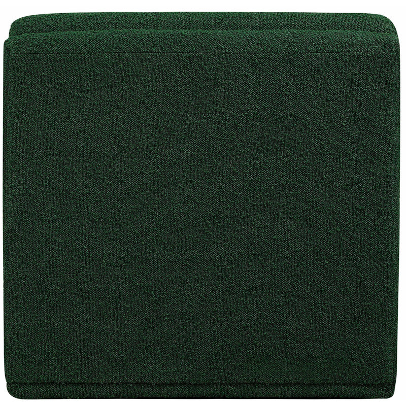 Meridian Ollie Green Boucle Fabric Armless IMAGE 3