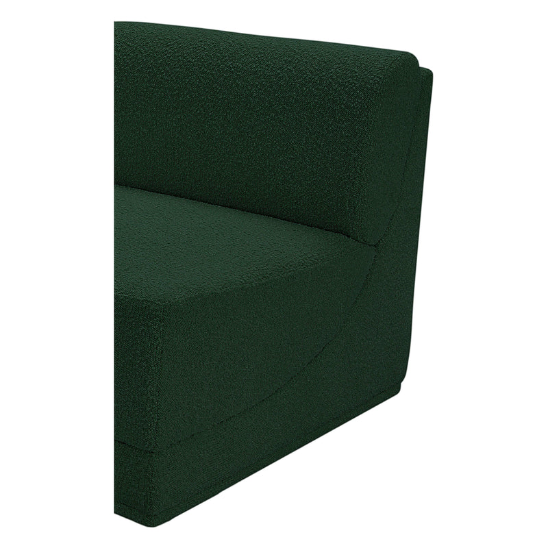 Meridian Ollie Green Boucle Fabric Armless IMAGE 6