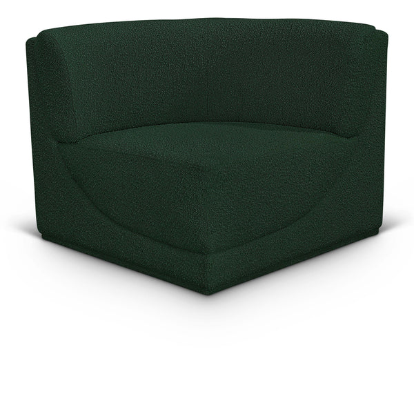 Meridian Ollie Green Boucle Fabric Corner IMAGE 1