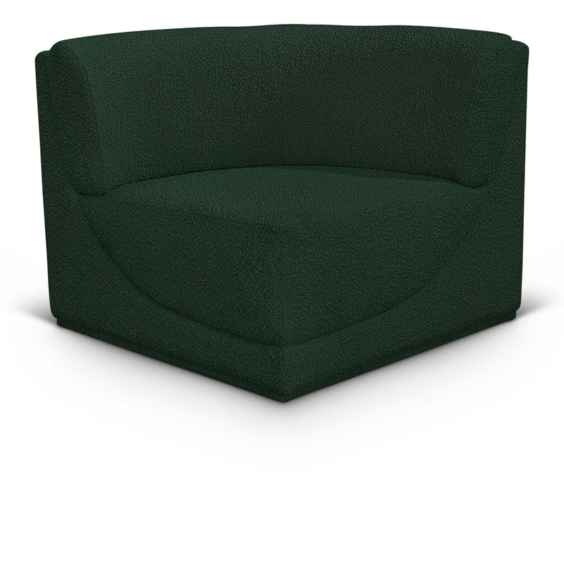 Meridian Ollie Green Boucle Fabric Corner IMAGE 1