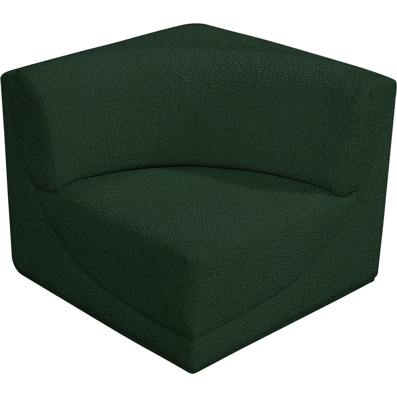 Meridian Ollie Green Boucle Fabric Corner IMAGE 4