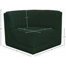 Meridian Ollie Green Boucle Fabric Corner IMAGE 8