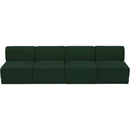 Meridian Ollie Green Boucle Fabric Modular Sofa IMAGE 5