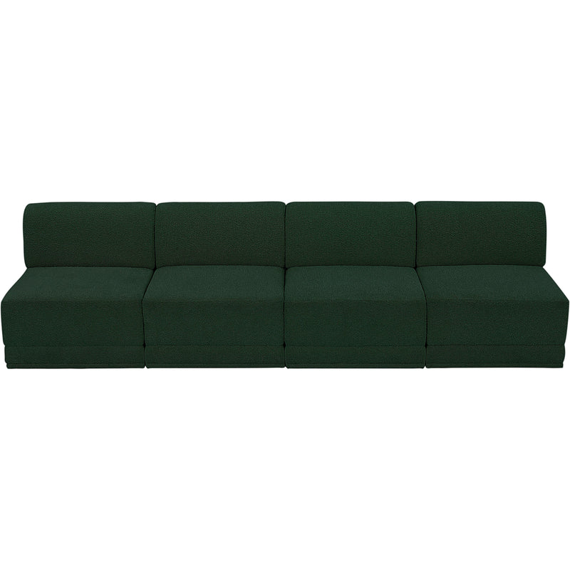 Meridian Ollie Green Boucle Fabric Modular Sofa IMAGE 5