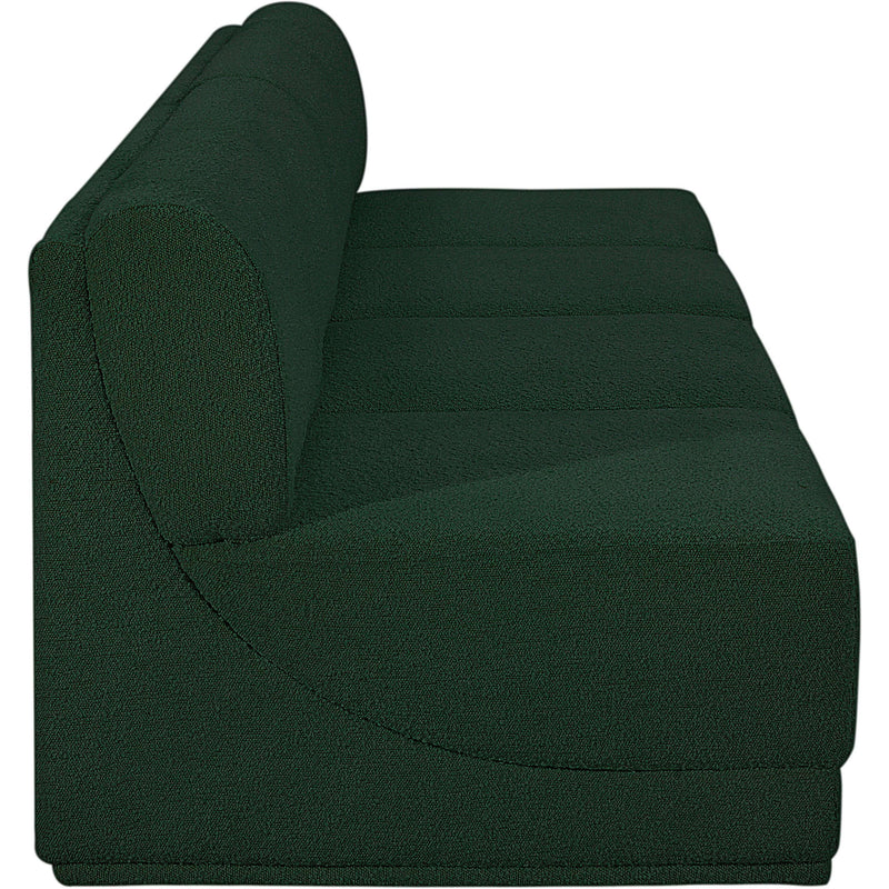 Meridian Ollie Green Boucle Fabric Modular Sofa IMAGE 6