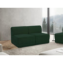 Meridian Ollie Green Boucle Fabric Modular Sofa IMAGE 2