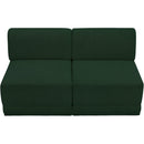 Meridian Ollie Green Boucle Fabric Modular Sofa IMAGE 5