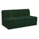 Meridian Ollie Green Boucle Fabric Modular Sofa IMAGE 8