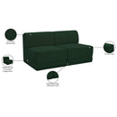 Meridian Ollie Green Boucle Fabric Modular Sofa IMAGE 9