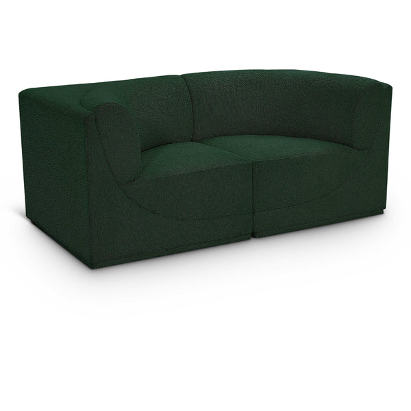 Meridian Ollie Green Boucle Fabric Modular Sofa IMAGE 1