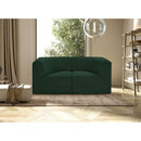 Meridian Ollie Green Boucle Fabric Modular Sofa IMAGE 2