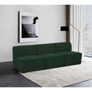 Meridian Ollie Green Boucle Fabric Modular Sofa IMAGE 2