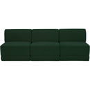 Meridian Ollie Green Boucle Fabric Modular Sofa IMAGE 4
