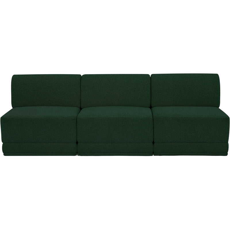 Meridian Ollie Green Boucle Fabric Modular Sofa IMAGE 4