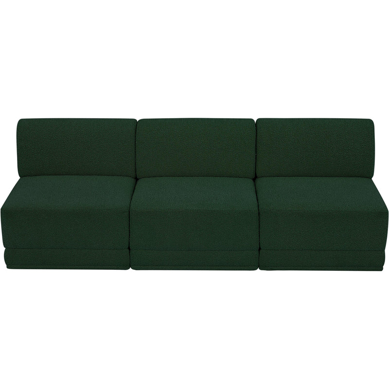 Meridian Ollie Green Boucle Fabric Modular Sofa IMAGE 5