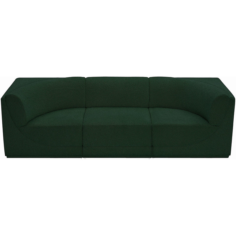 Meridian Ollie Green Boucle Fabric Modular Sofa IMAGE 6