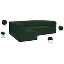 Meridian Ollie Green Boucle Fabric Modular Sectional IMAGE 15