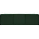 Meridian Ollie Green Boucle Fabric Modular Sectional IMAGE 3